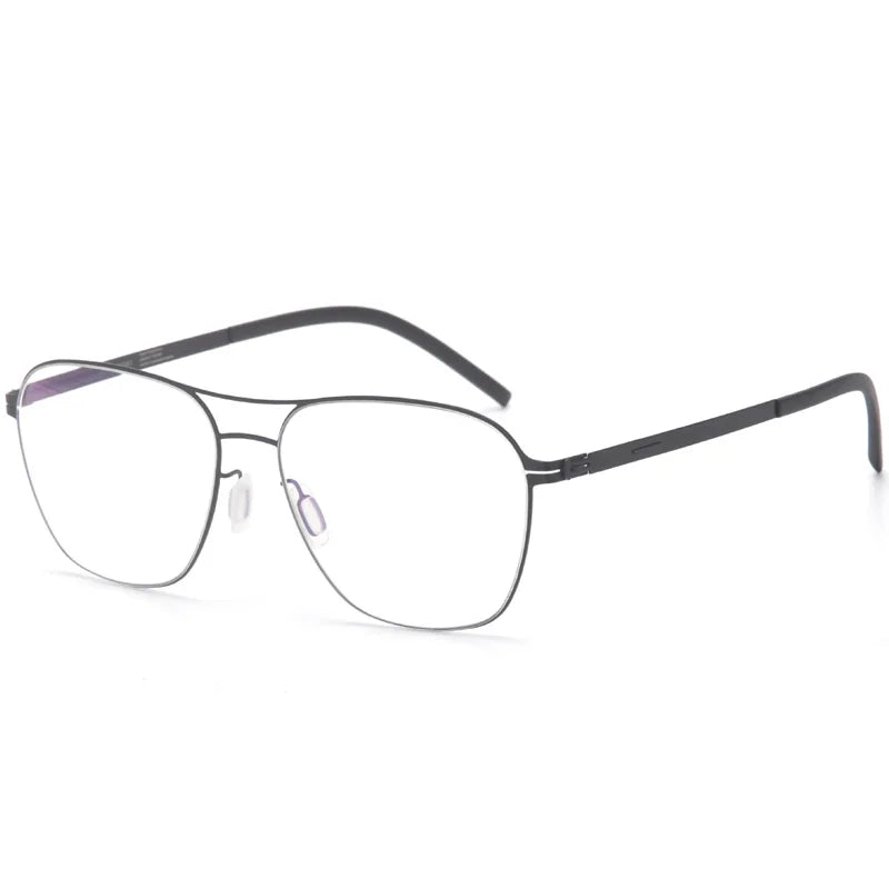 Aror Women's Full Rim Square Double Bridge Titanium Eyeglasses Frame 49251 - Lightweight Durable Glasses for Work, Reading & Fashion
