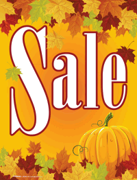 Custom Vinyl Window Sign - Fall Sale Design for Retail Stores & Businesses | Waterproof & Durable Decal for Seasonal Promotions & Clearance Events