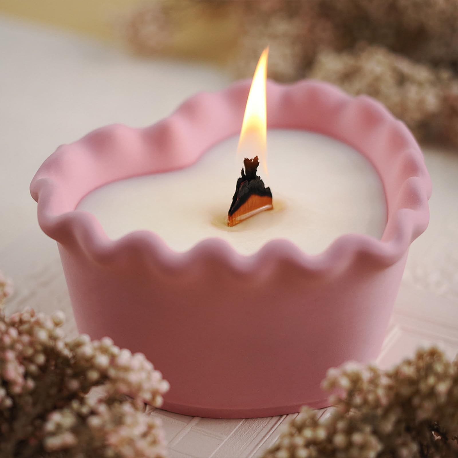 Silicone Candle Jar Molds - Creative Concrete Round Stripe Storage Box with Lid for DIY Candle Making, Flower Vase, Aromatherapy Decor - Perfect for Home Decor, Wedding Centerpieces & Gift Packaging