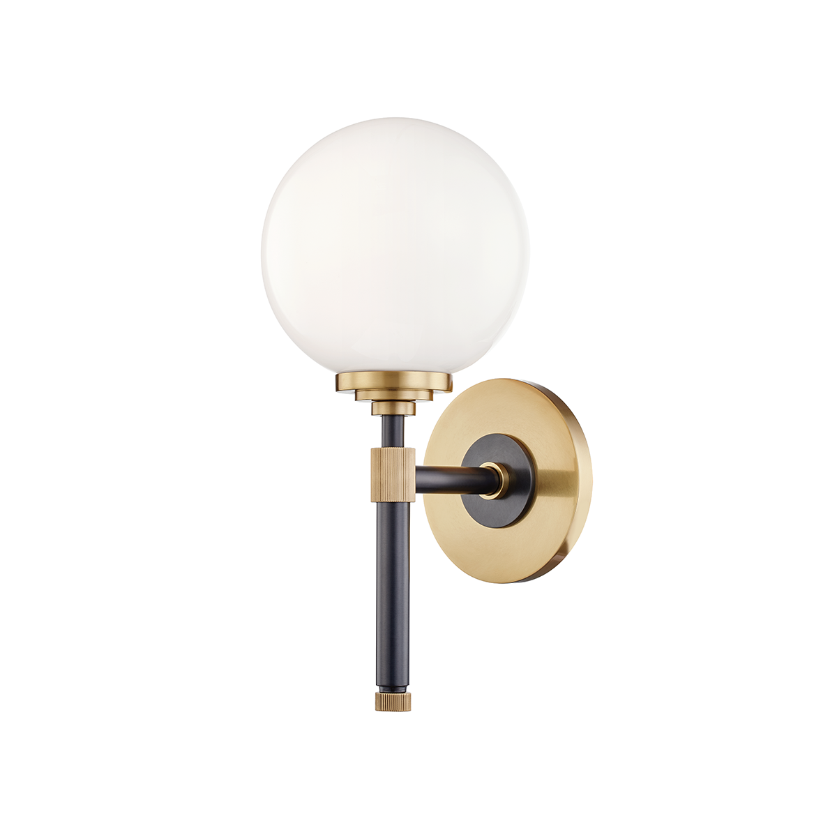 Bowery 1Lt Bathroom Light Fixture in Bronze/Nickel Finish - Perfect for Vanity, Powder Room & Modern Bathroom Lighting