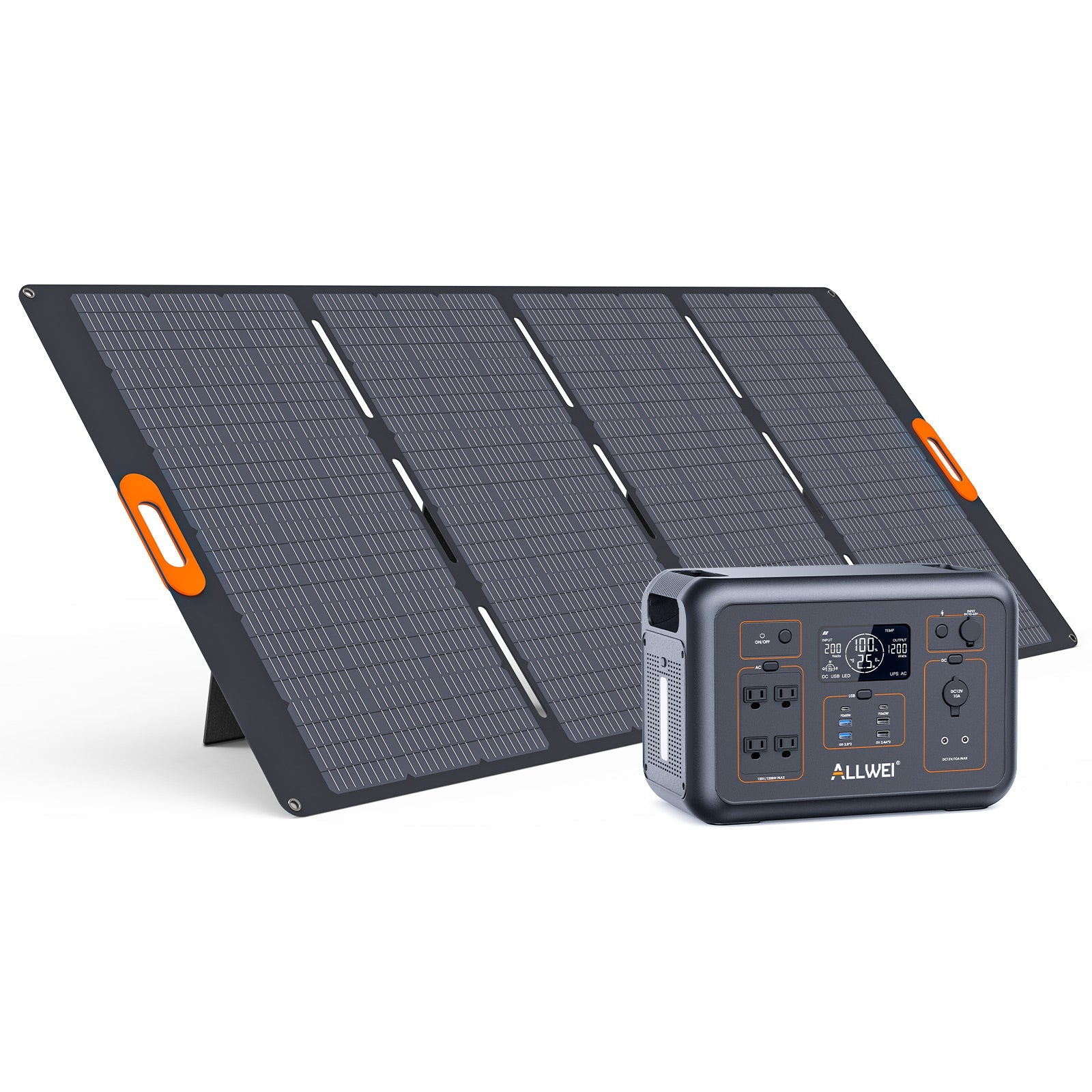 ALLWEI PPS1200 Portable Power Station 1008Wh 1200W - Solar Generator for Camping, RV, Emergency Backup & Outdoor Adventures