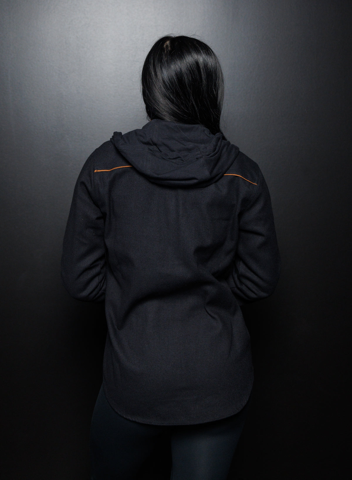 Women's Black Hooded Forever Flannel Shirt - Cozy & Stylish for Fall, Winter & Outdoor Adventures