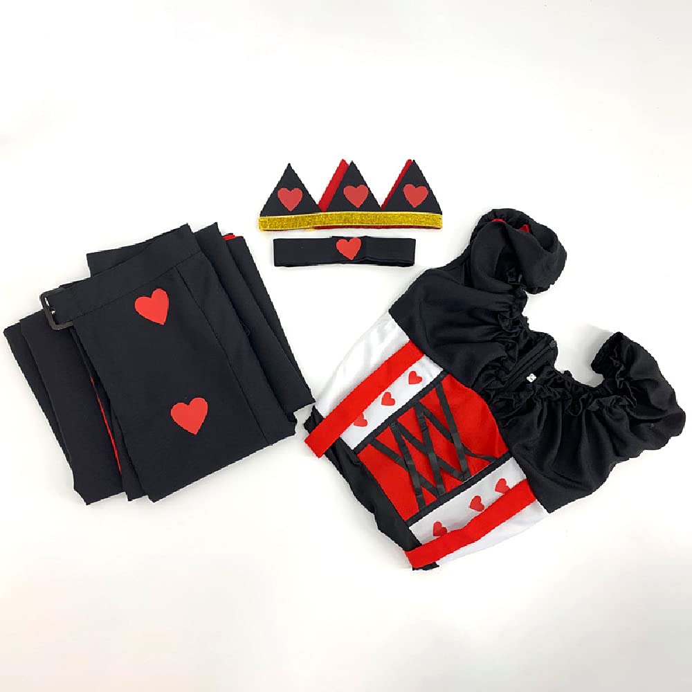 Quenny Halloween Cosplay Red Heart Queen Costume - Alice in Wonderland Queen of Hearts Dress for Women | Perfect for Halloween Parties, Cosplay Events & Themed Photoshoots