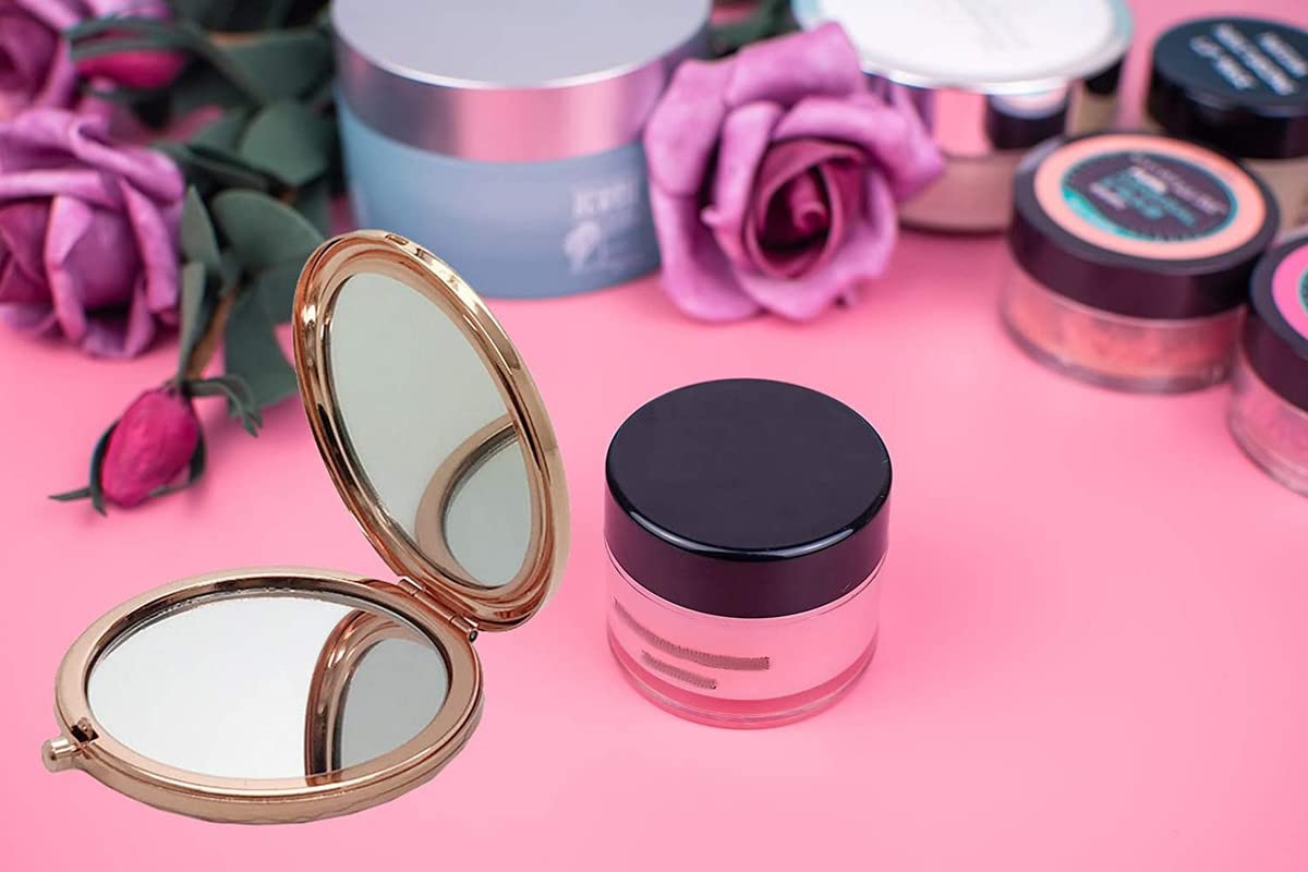 Personalized Rose Gold Travel Makeup Mirror - Compact Pocket Mirror with Inspirational Quote, Perfect Gift for Women, Sister, Friends, Daughter (Birthday, Anniversary, Graduation) | Great for Travel, Home Vanity & On-the-Go Touch Ups