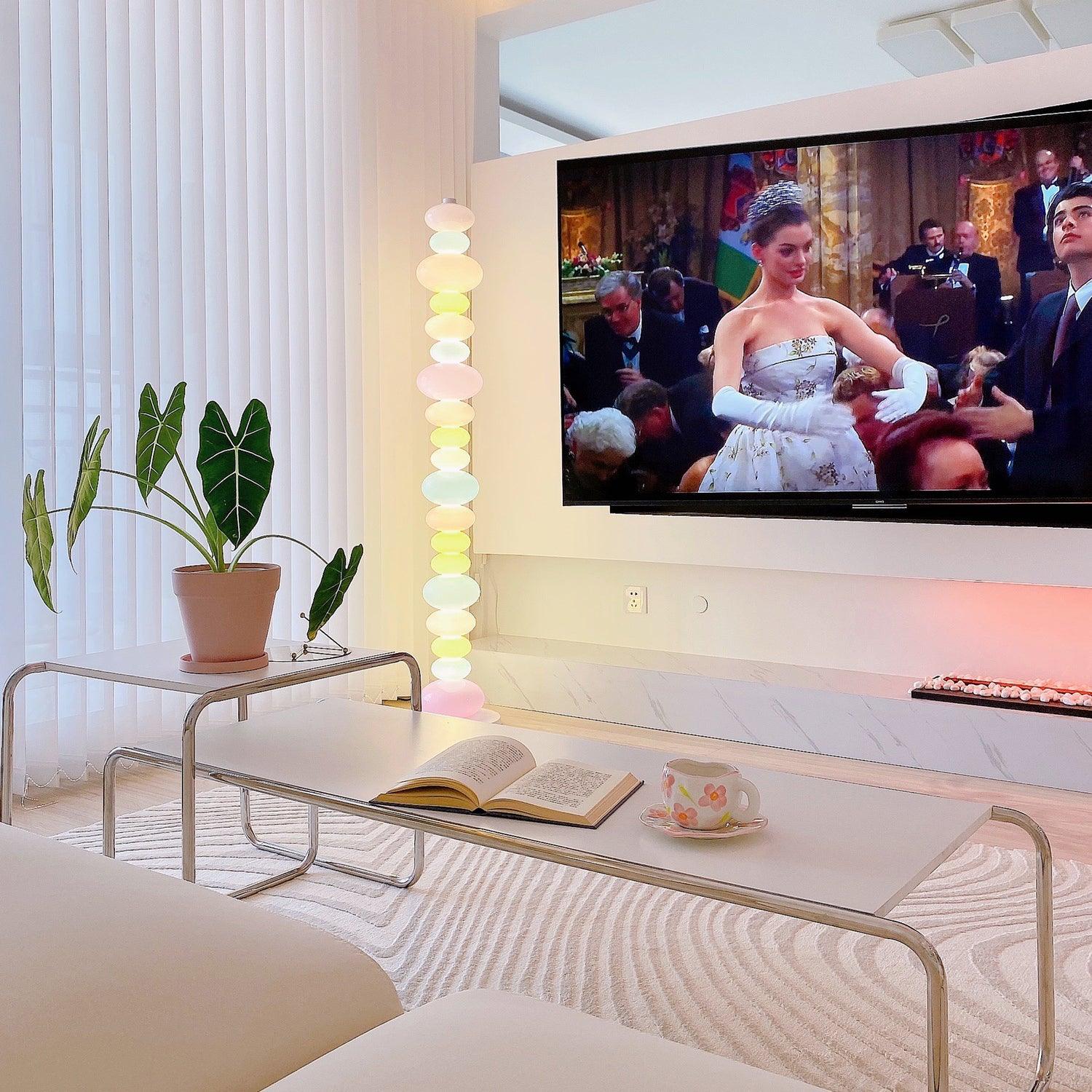 Modern LED Candy Floor Lamp - Adjustable Brightness for Living Room, Bedroom & Office - Stylish Home Decor Lighting for Relaxation & Ambiance
