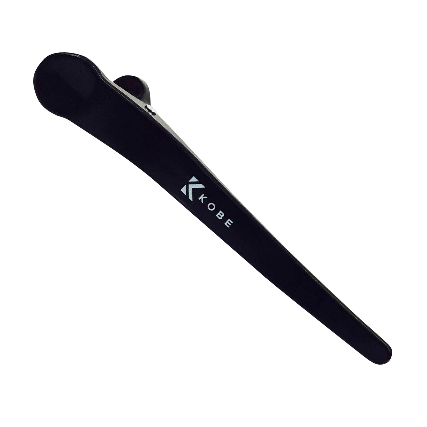 Kobe X-TRA Black Professional Hairdresser Sectioning Clips - Strong Grip for All Hair Types (Long & Short) - Perfect for Salon Styling, Hair Coloring, Cutting & Home Hair Care