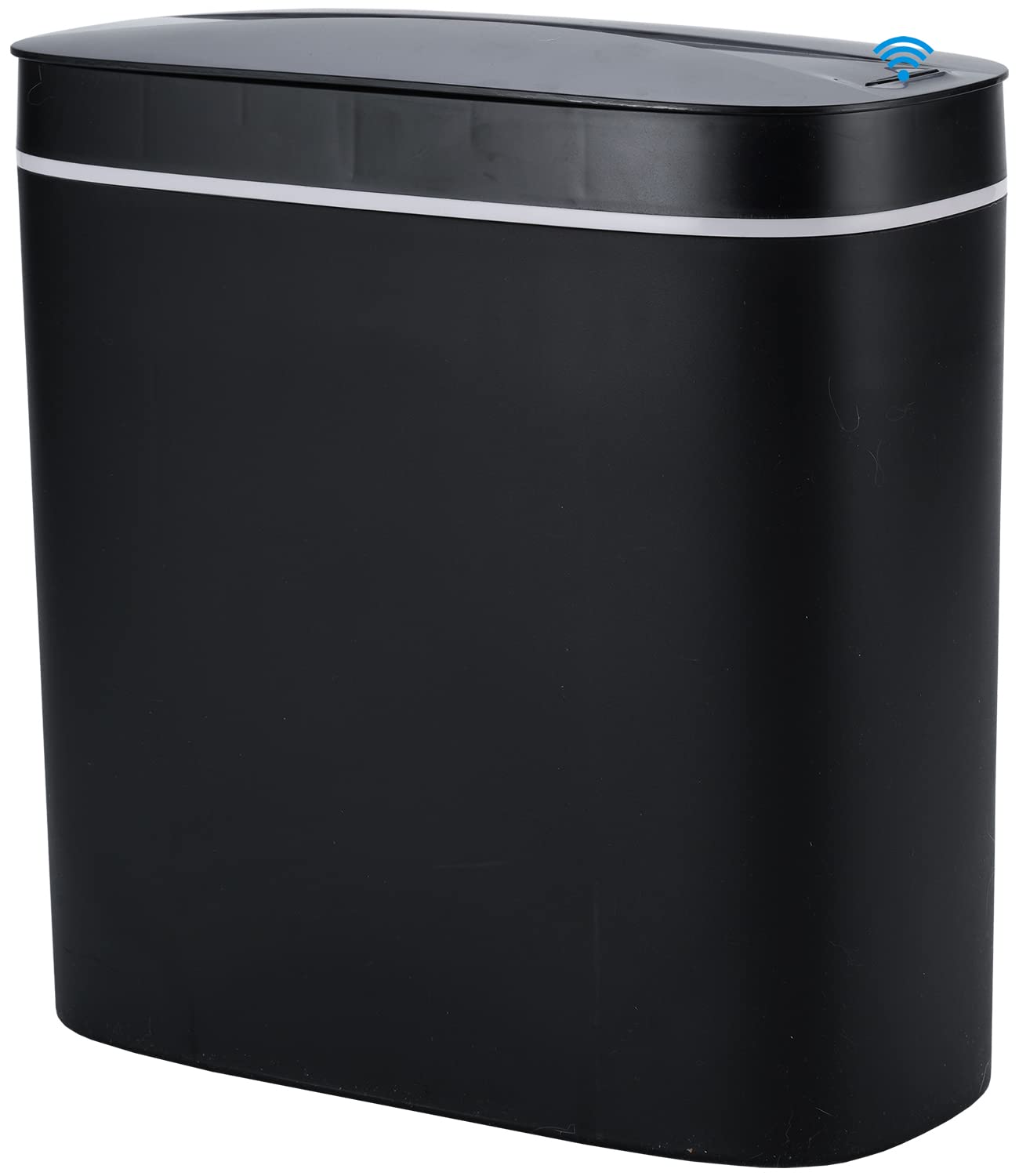 Sooyee 3.6 Gallon Automatic Touchless Trash Can with Lid - 14L Hands-Free Sensor or Foot Pedal Kitchen Office Bathroom Bedroom Living Room Garbage Bin - Perfect for Home, Office & Commercial Spaces (Black)