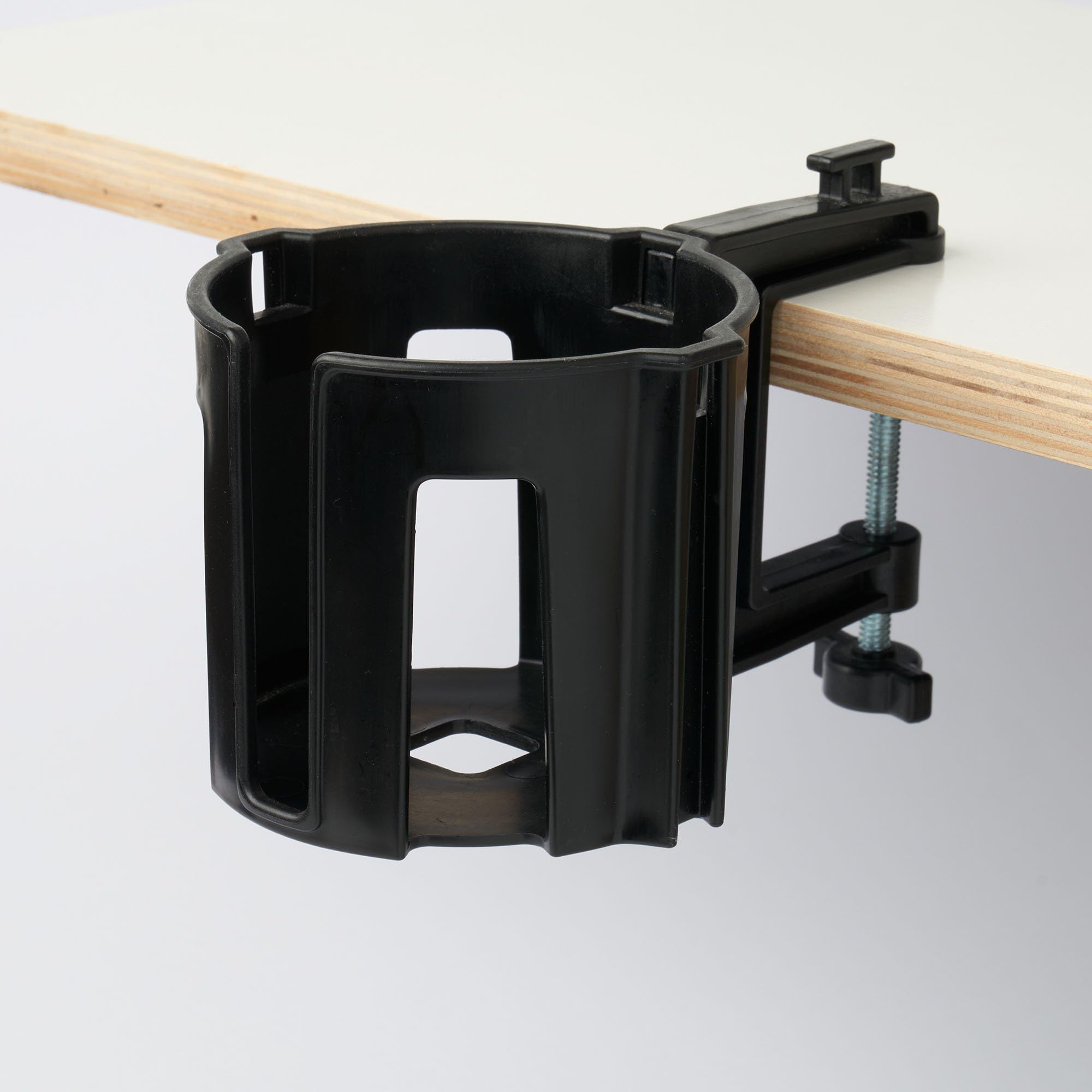 Premium Anti-Spill Cup Holder for Desk & Table - Secure Drink Stability (Black, 2-Pack) | Perfect for Office, Home, Car & Travel Use