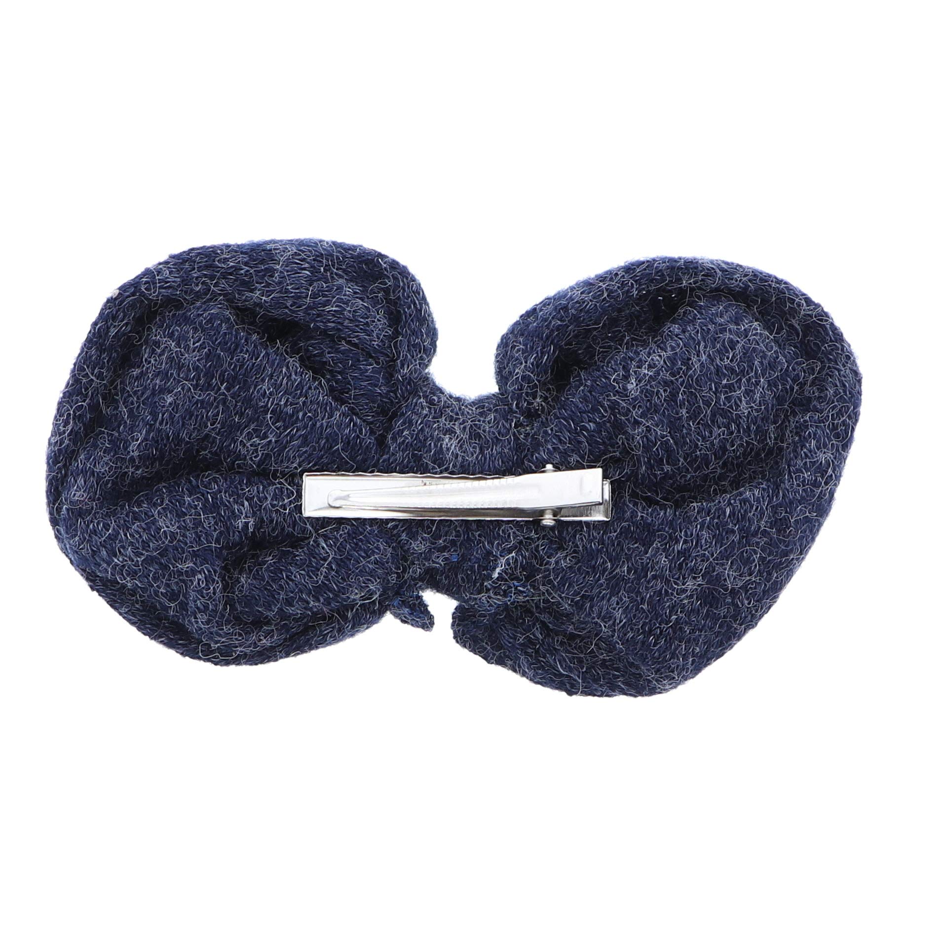 6 Inch Navy Heather Knit Bow for Girls - Perfect for Hair Accessories, Parties, and Everyday Style