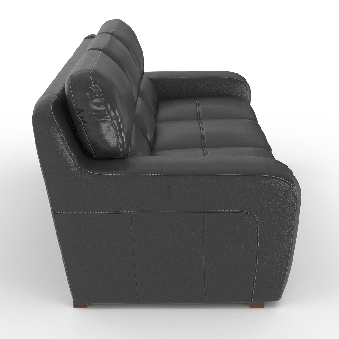 Boise Leather Sofa - Premium Genuine Leather Couch for Living Room, Modern Comfortable Sectional Sofa with Sturdy Frame - Perfect for Home, Office, and Lounge Spaces