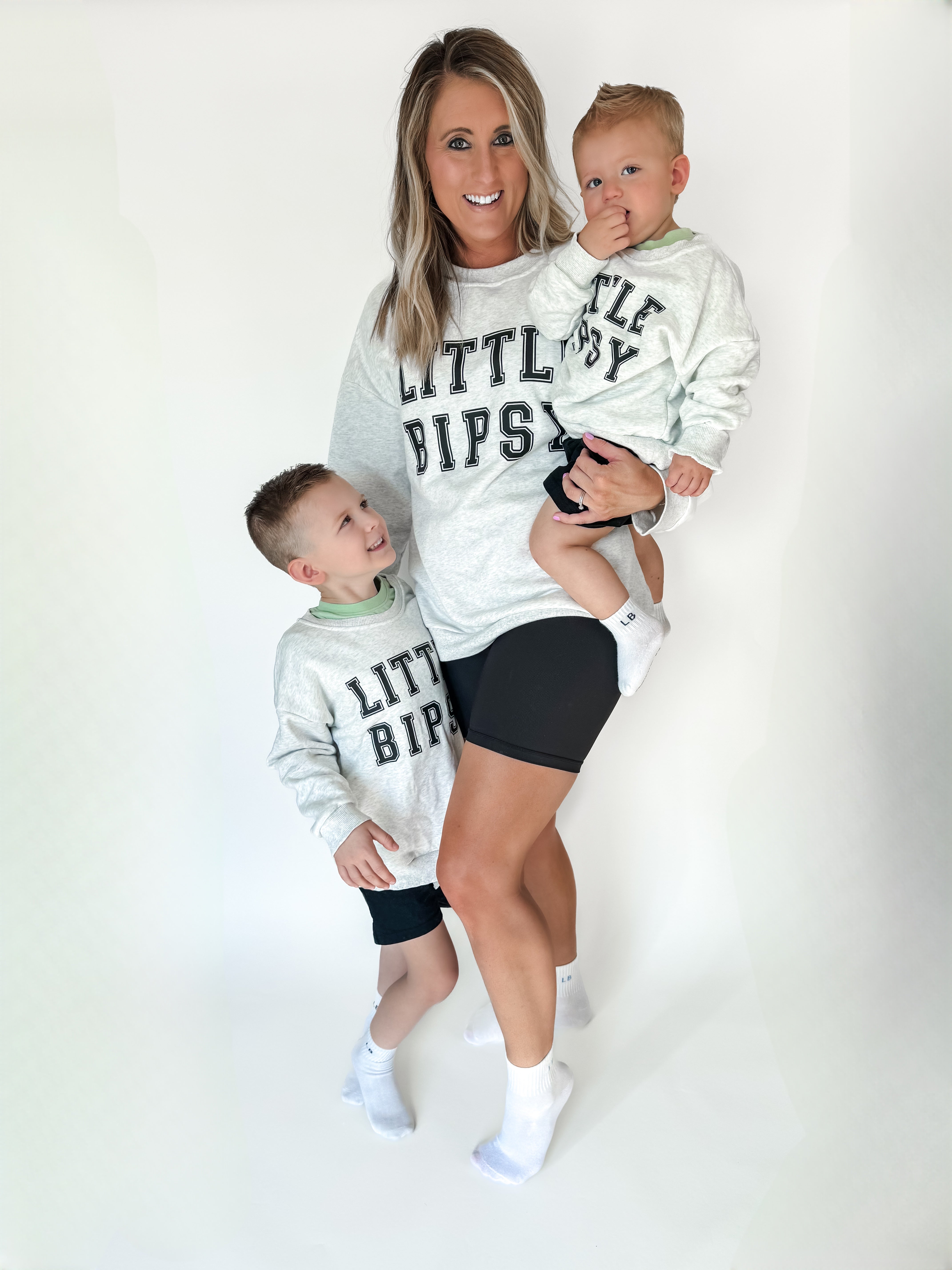 Men's LB Collegiate Crewneck Sweatshirt - Soft Cotton Pullover for Casual Wear, Gym & Lounge - Grey