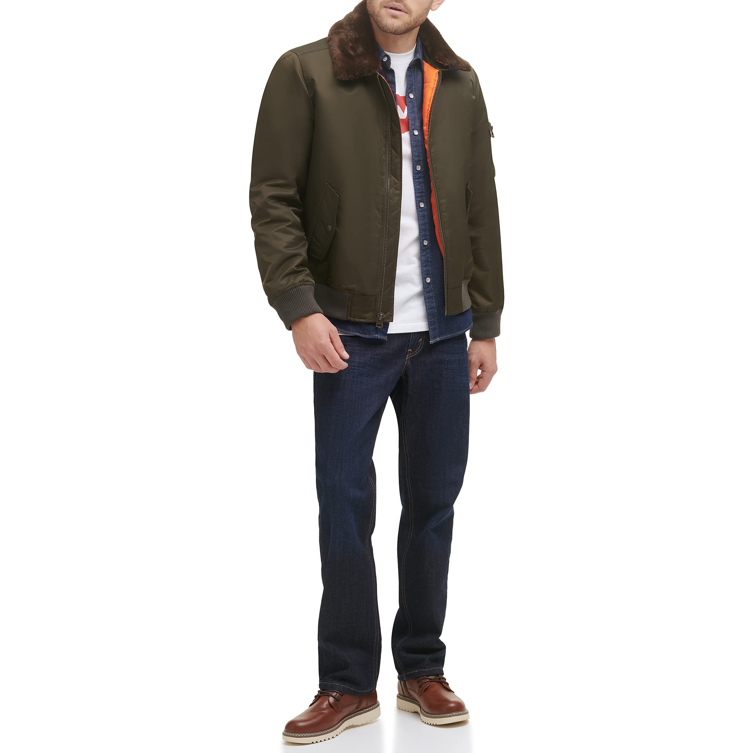 Levi's Men's MA-1 Flight Jacket - Classic Bomber Jacket for Men | Water-Resistant & Lightweight | Perfect for Casual Wear, Travel & Outdoor Adventures