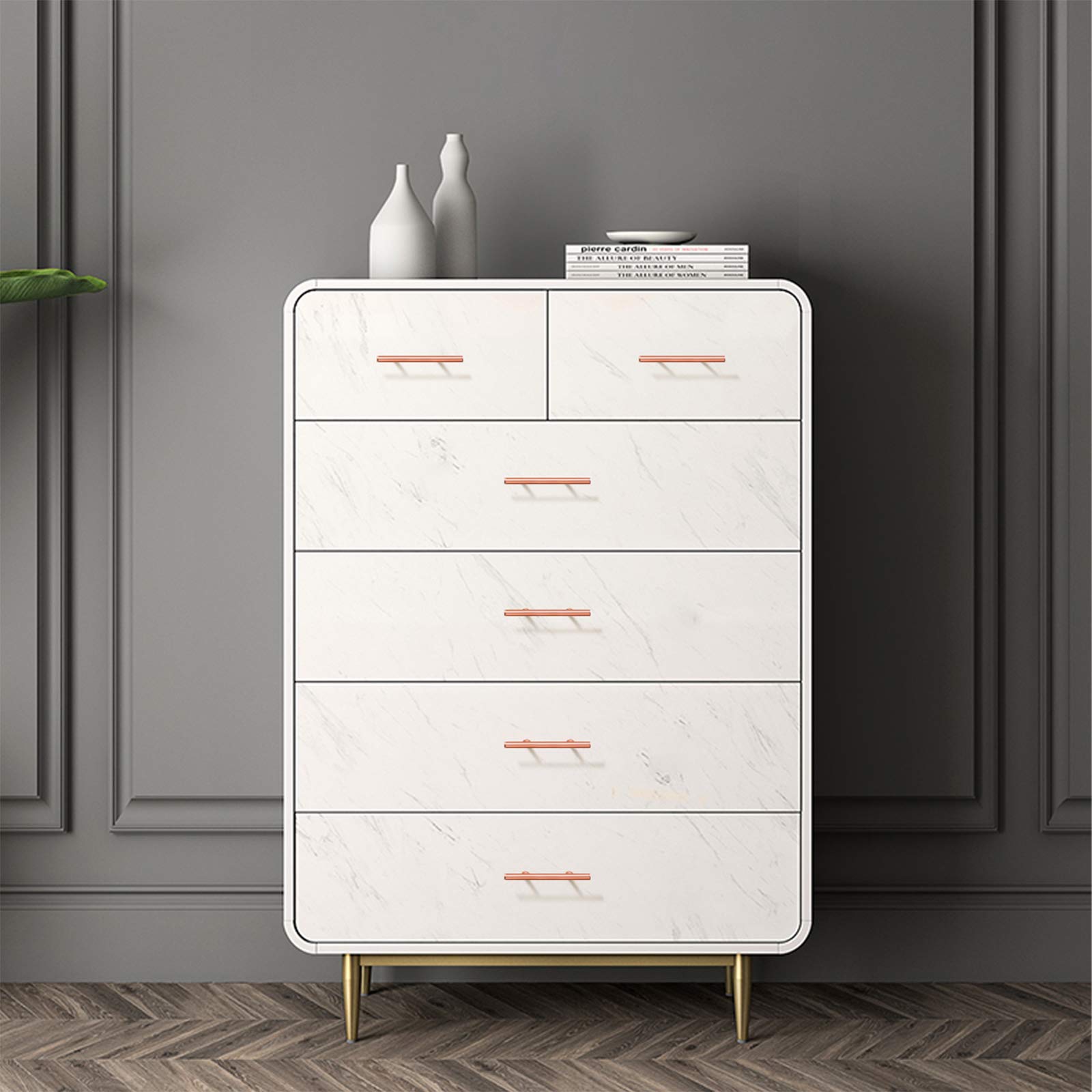 Rose Gold Brushed Stainless Steel Cabinet Pulls - 3-3/4