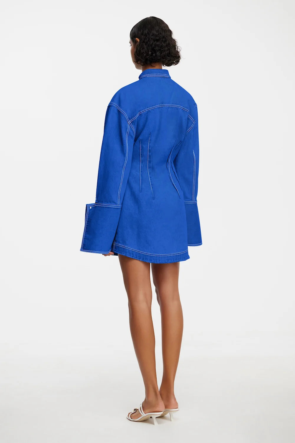 DALES Women's Mini Dress - Cobalt Blue, Short Sleeve Bodycon Party Dress for Night Out, Clubwear, Date Night & Summer Fashion