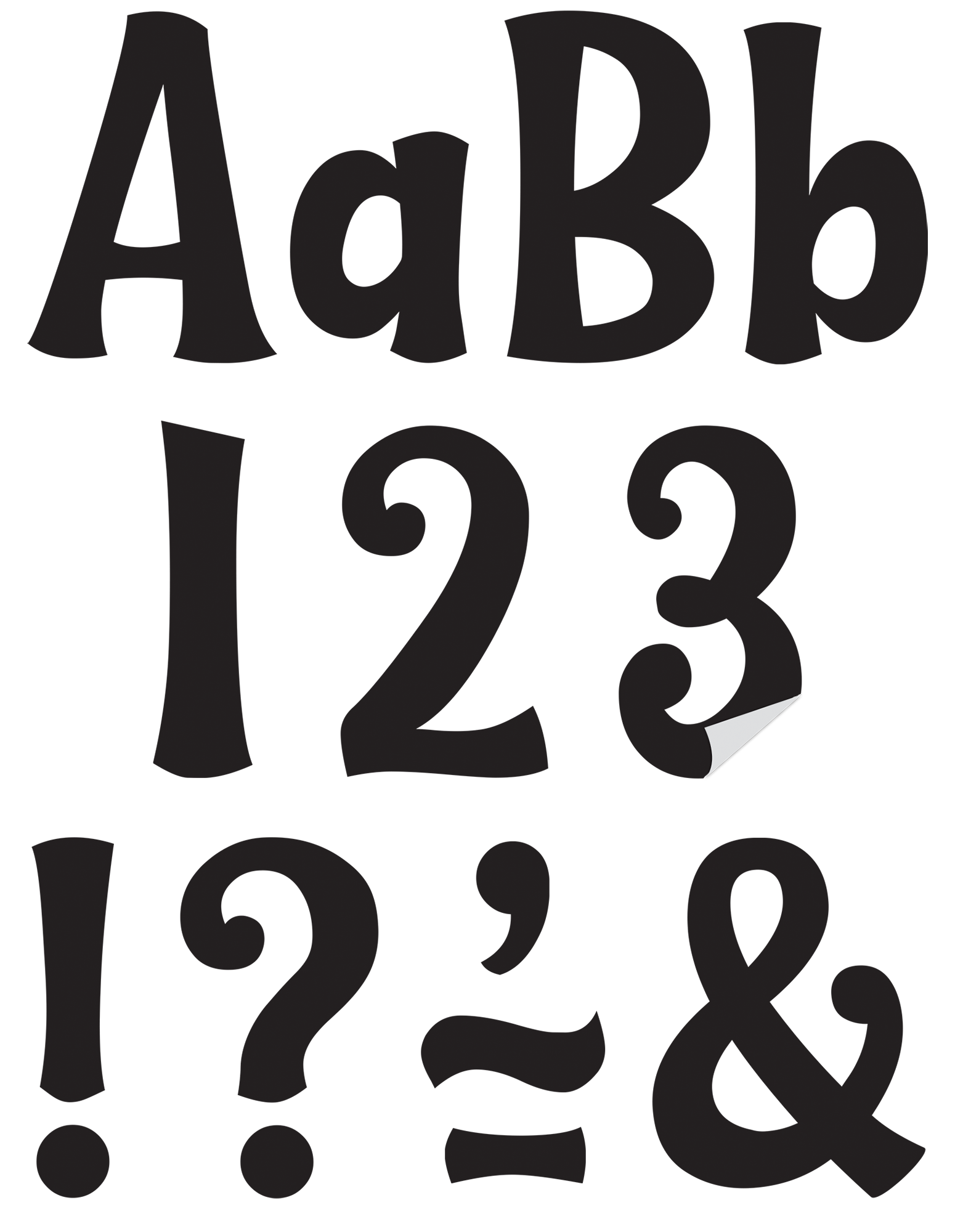 Black 4 Wild Whimsy Self-Adhesive Letters Combo Pack - Alphabet Stickers for DIY Crafts, Scrapbooking & Home Decor