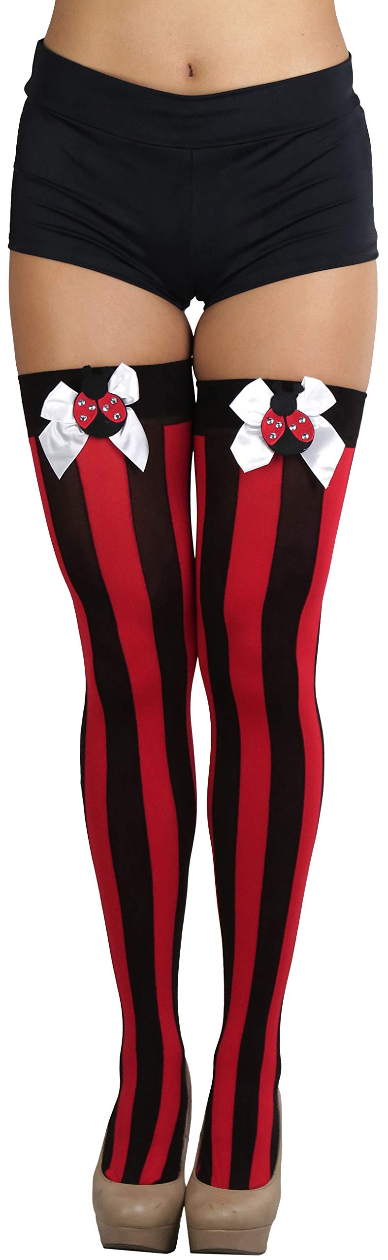 ToBeInStyle Women's Thigh High Stockings - Sexy Striped Halloween Party Hosiery for Costumes, Cosplay & Festive Outfits | Comfortable & Stretchy Legwear for Dress Up & Special Occasions