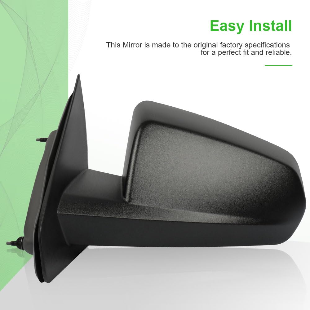 SCITOO Power Heated Left Side View Mirror Compatible with 2008-2014 Dodge Avenger - Driver Side Non-Folding Exterior Replacement Mirror (Part #CH1320268) | Perfect for Parking Assistance & Blind Spot Visibility
