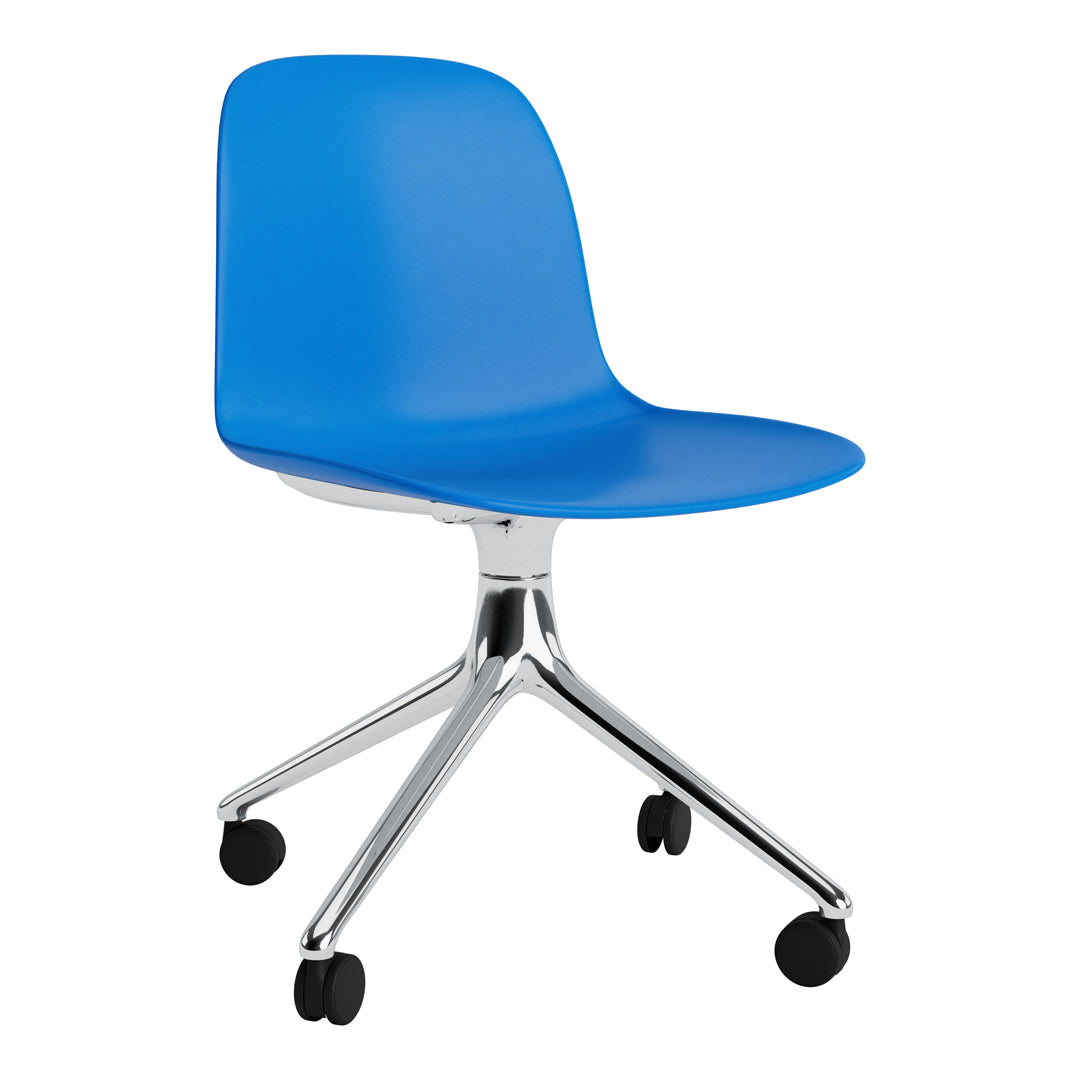 Ergonomic Form Chair with 4-Wheel Swivel Base - Comfortable Office & Home Desk Chair for Work, Study & Gaming