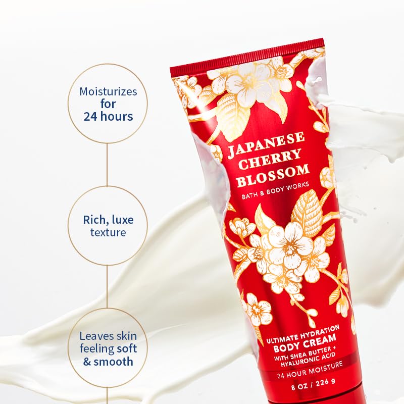 Bath & Body Works Gingham Body Cream for Women - 8oz (226g) | 24-Hour Moisturizing & Hydrating | Lightweight & Fast-Absorbing | Perfect for Daily Skincare Routine & Gift Giving