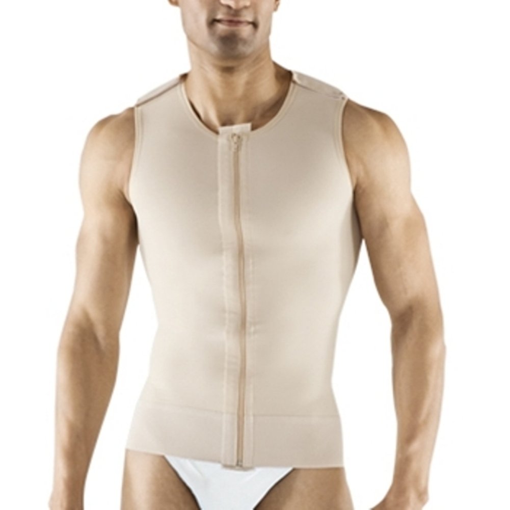 MARENA Men's 1st Stage Compression Vest - Medium Size for Post-Surgery Recovery & Athletic Performance | Breathable & Supportive Chest Binder for Gynecomastia, Weight Loss & Workouts