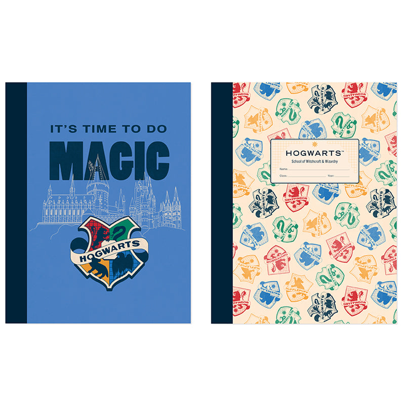 Harry Potter Hogwarts Composition Notebook Set - 2 Pack, Lined Journal for School, College & Office Note Taking - Perfect for Potter Fans & Gift Ideas