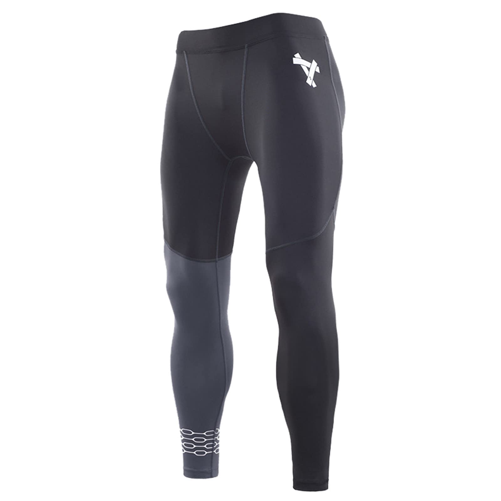 UBST Men's Compression Pants - Camo Patchwork Workout Tights for Running, Gym & Fitness | Moisture-Wicking Athletic Leggings for Training, Yoga & Outdoor Sports