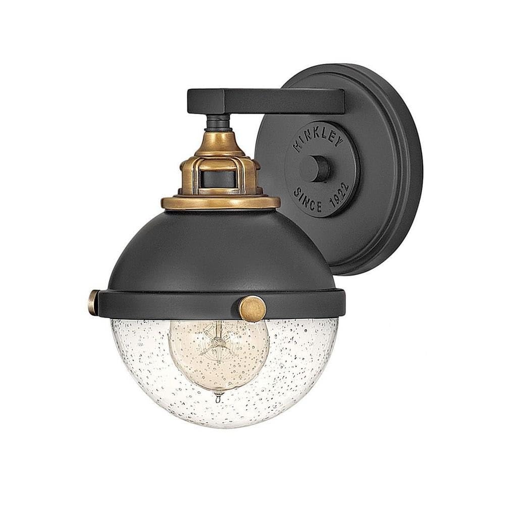 Black Finish Traditional Industrial 1-Light Bathroom Vanity Light - Wall Mounted Sconce for Bathroom, Powder Room & Interior Decor - Model 81-Bel-4160078
