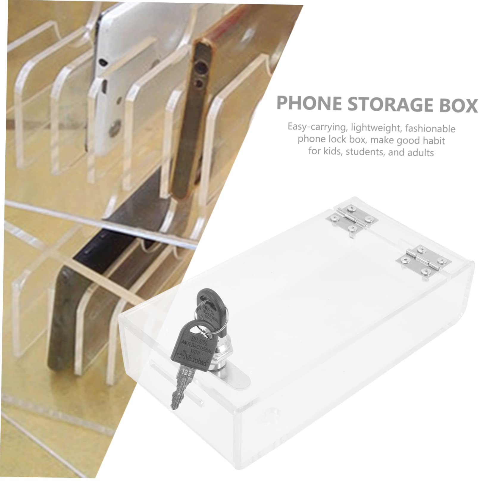 WOONEKY Small Box Lock Phone Case - Secure Cell Phone Holder for Self-Discipline & Focus | Perfect for Study, Work, and Digital Detox