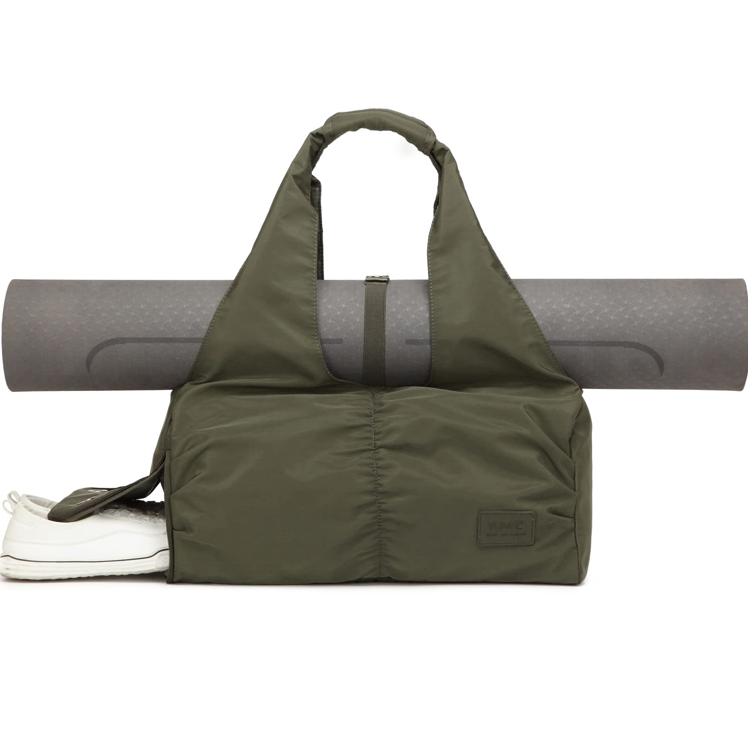 Premium Travel Yoga Gym Bag for Women - Large Capacity Workout Tote with Shoe Compartment & Wet/Dry Pockets - Perfect for Yoga, Gym, Travel & Fitness Accessories Storage (Large, Black)