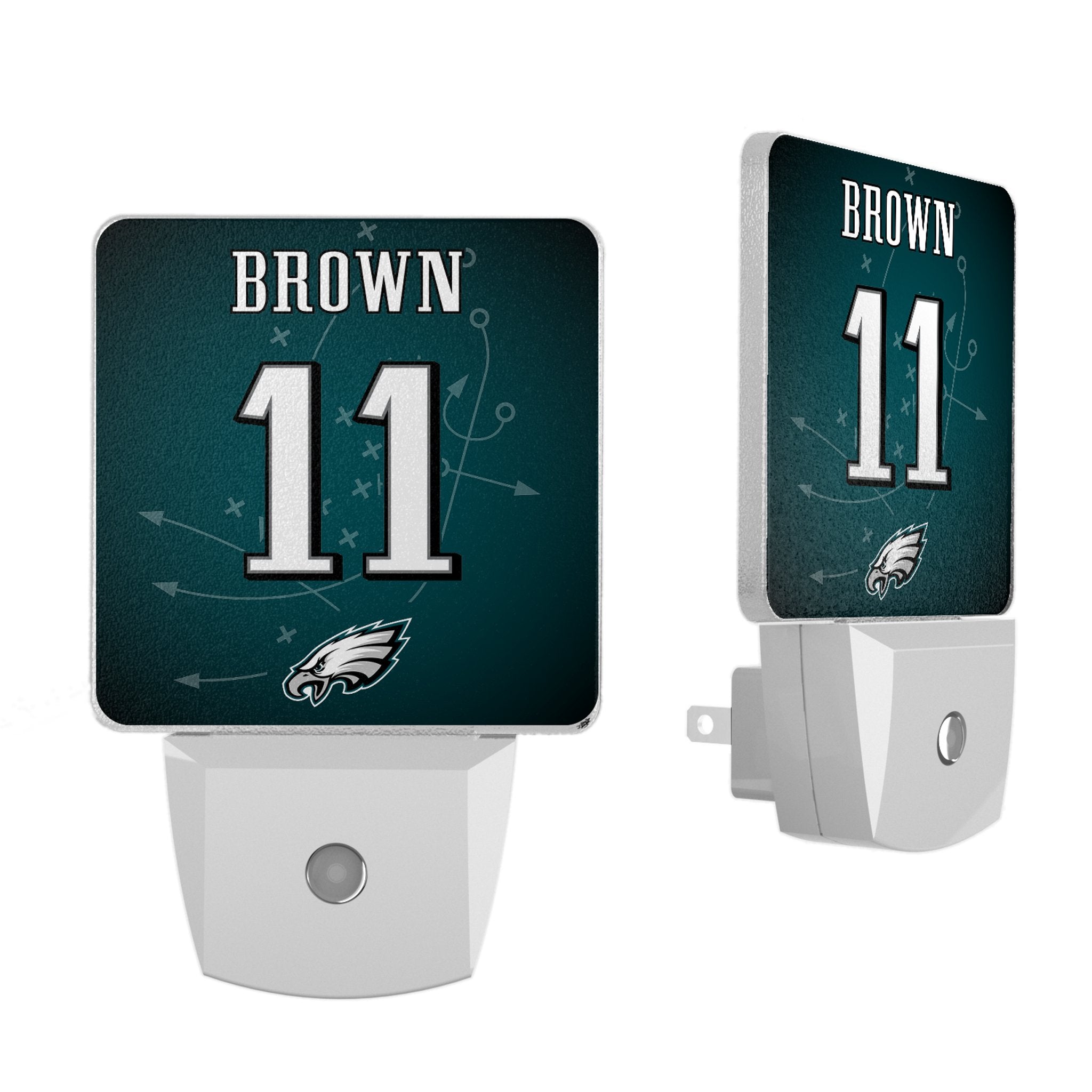 A.J. Brown Philadelphia Eagles Night Light 2 Pack - NFL Football Team LED Night Light for Kids Room, Bedroom, Game Room Decor - Perfect for Eagles Fans Gifts