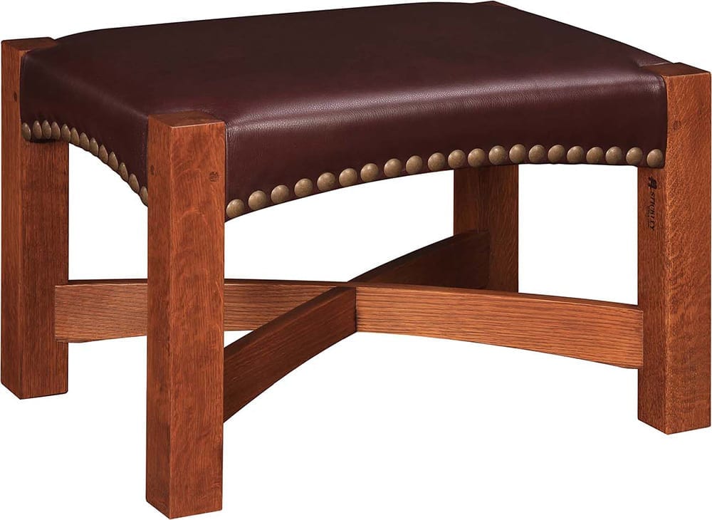 Eastwood Footstool - Adjustable Height Ottoman with Storage, Soft Upholstered Bench for Living Room, Bedroom, or Office - Perfect for Extra Seating, Footrest, and Home Decor