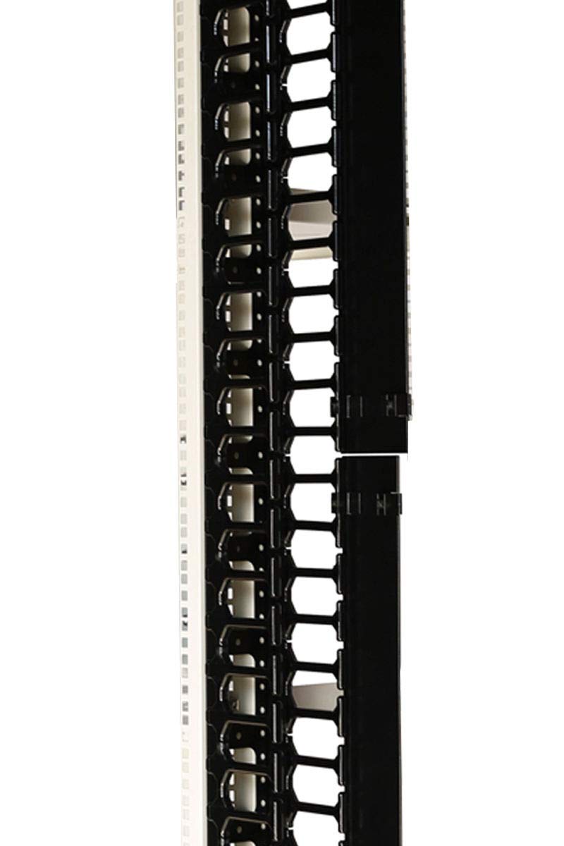 42U Vertical Plastic Cable Manager for Server Racks & Cabinets - Durable Cable Organizer for Data Centers, Network Closets & Office Wiring - RAISING ELECTRONICS