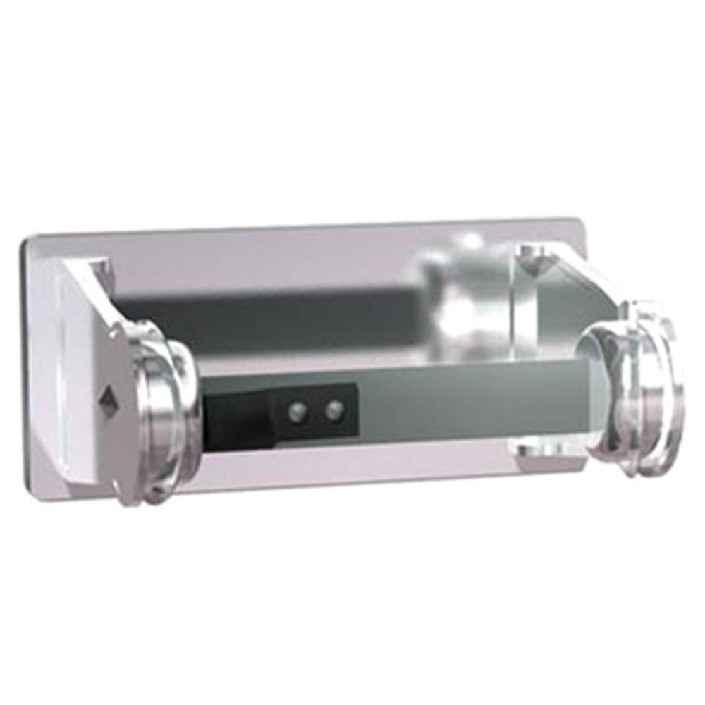ASI 8010 Chrome Single Surface Mounted Toilet Paper Holder - Bathroom Tissue Roll Dispenser for Home, Hotel & Office Use