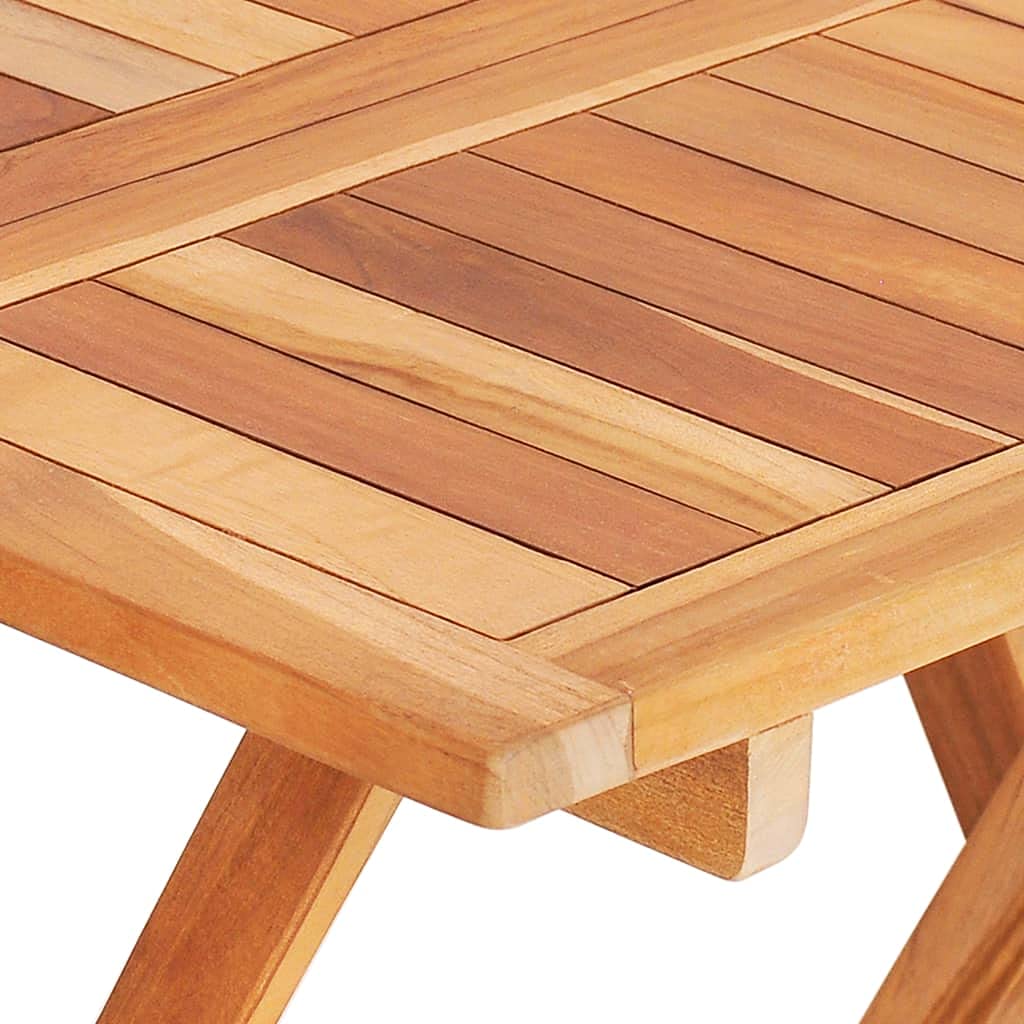Premium Solid Teak Wood Bistro Table - Foldable Outdoor/Indoor Patio Furniture with Space-Saving Design, 23.6