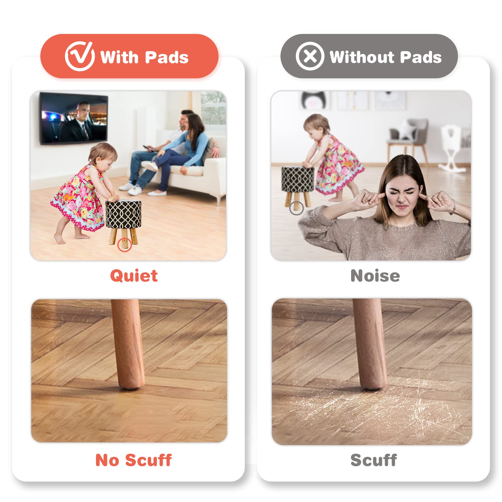 3M Adhesive Furniture Silicone Bumper Pads - 0.39