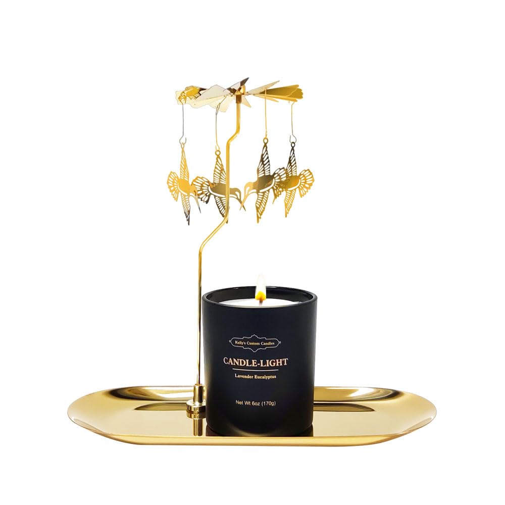 Kelly's Custom Candles - 6 oz Rotating Hummingbird Scented Candle Gift Set for Women | Birthday, Anniversary, Christmas & Thanksgiving Present for Mom, Wife & Colleagues | Perfect for Home Decor, Relaxation & Romantic Ambiance