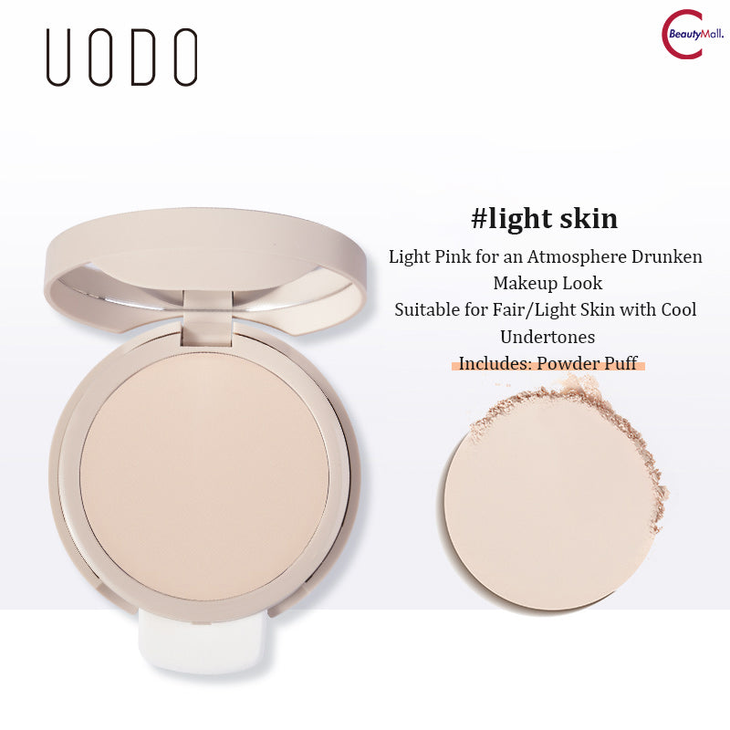 UODO Silk Matte Pressed Powder - Oil Control & Long Lasting Makeup Setting Powder for Face | Perfect for Daily Use & Special Occasions