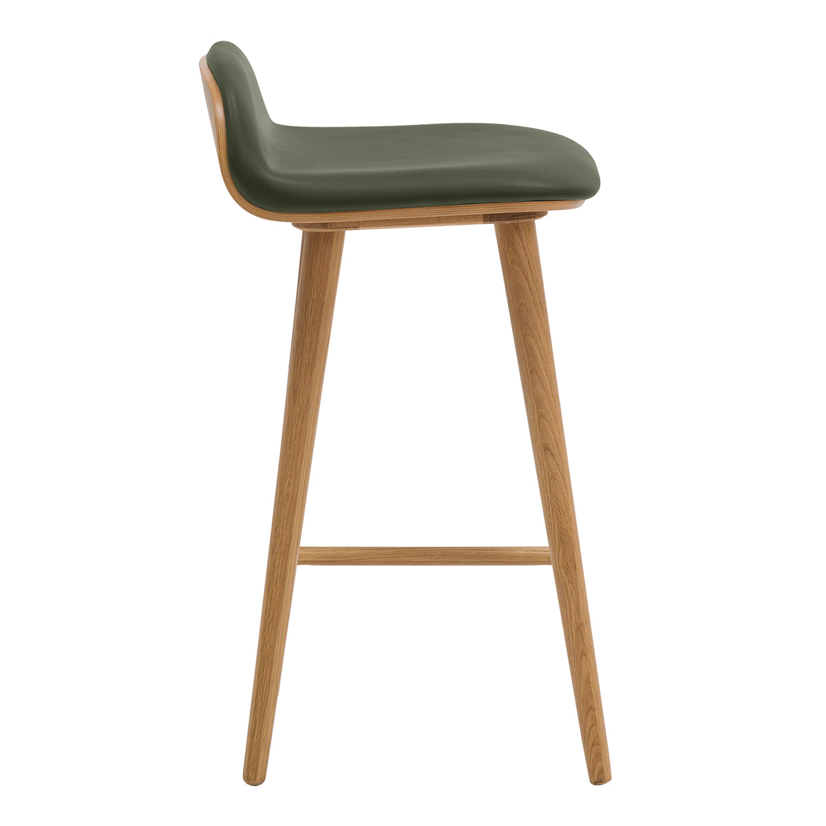 Premium Leather Bar Stool - Adjustable Height Modern Counter Stool with Backrest - Perfect for Kitchen Island, Home Bar & Dining Room Decor