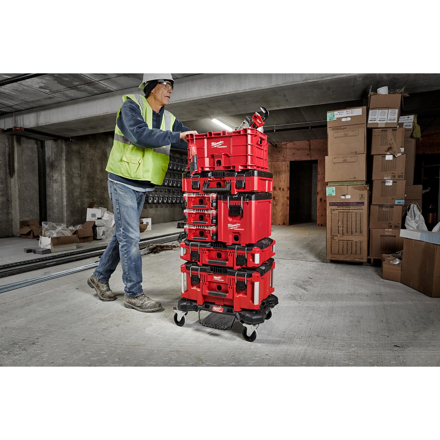 Milwaukee 48-22-8422 PACKOUT Compact Tool Box - Durable Portable Storage for Tools & Equipment | Perfect for Job Sites, Workshops & DIY Projects