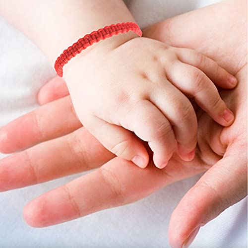 Red Macrame Baby Bracelet - Handmade Newborn Gift for Baby Shower, Baptism & Birthday - Tutti Jewelry | Perfect for Christenings, First Photos & Special Occasions