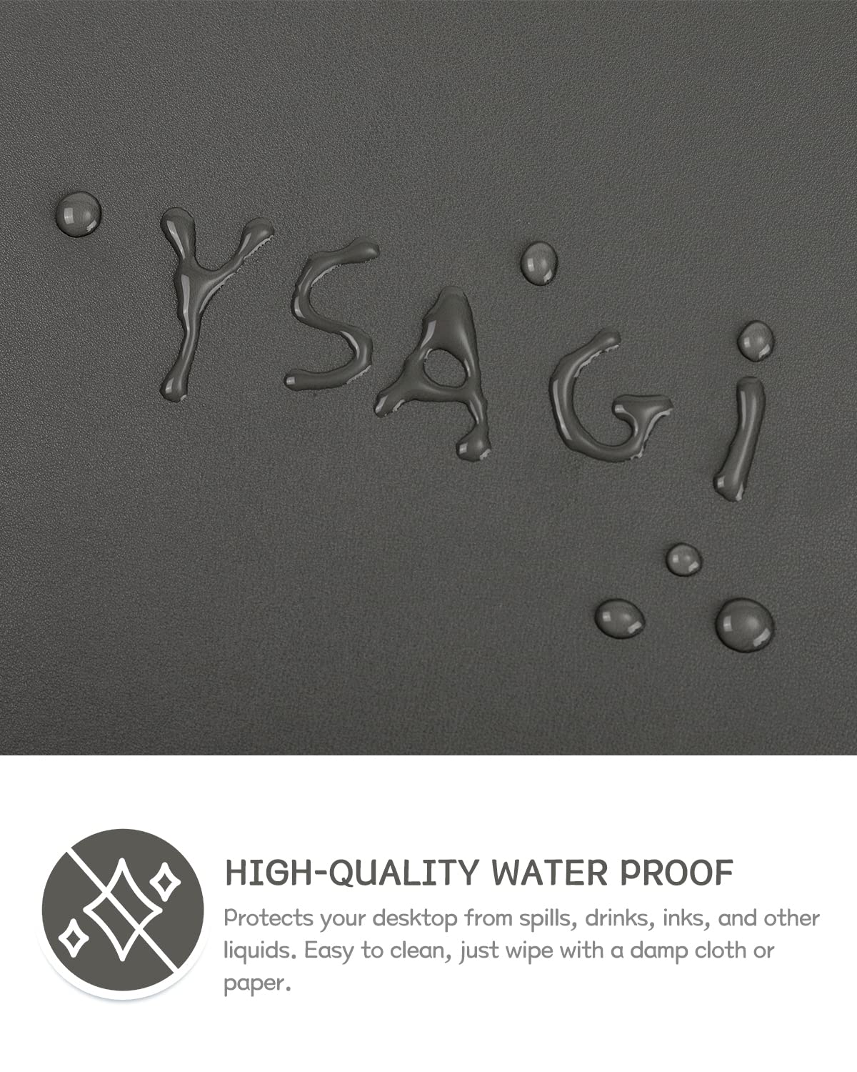 Premium Non-Slip Leather Desk Mat - Waterproof PVC Mouse Pad & Laptop Writing Surface (31.5