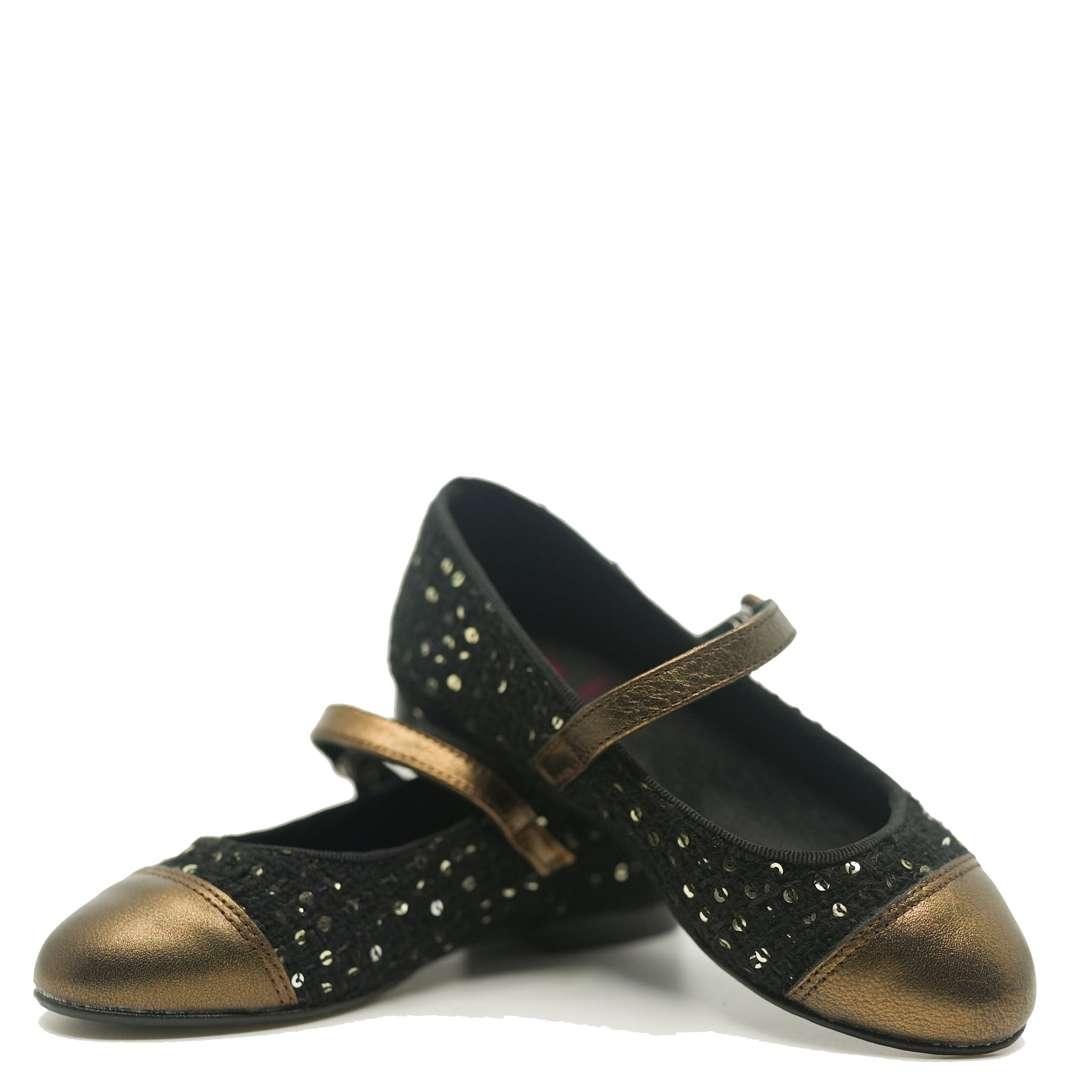 Blublonc Bronze Sequin Mary Jane Shoes for Women - Elegant Glitter Party Pumps, Comfortable Heels for Weddings, Prom, Evening Events & Special Occasions