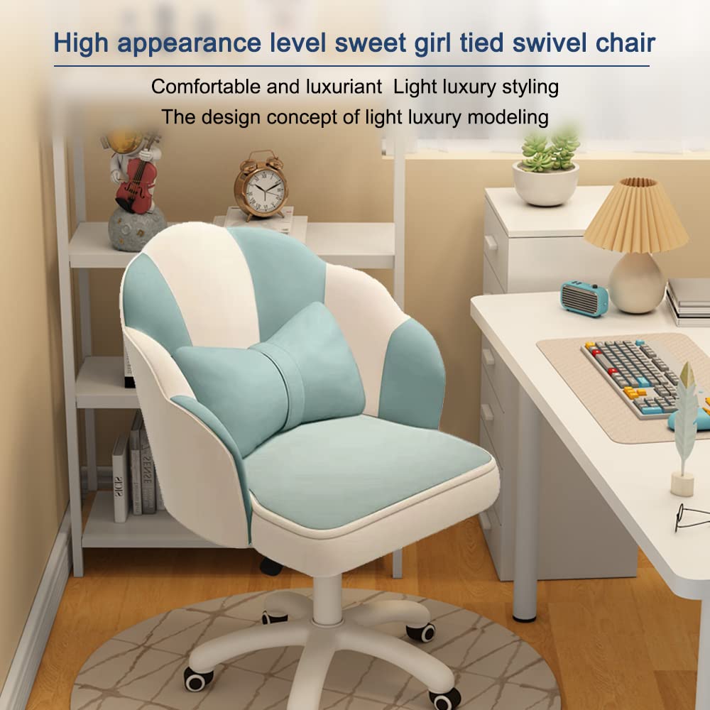 Modern Velvet Mid-Back Butterfly Office Chair - Adjustable Swivel Computer Desk Chair with Tufted Upholstery for Home Office, Gaming & Vanity Makeup Station