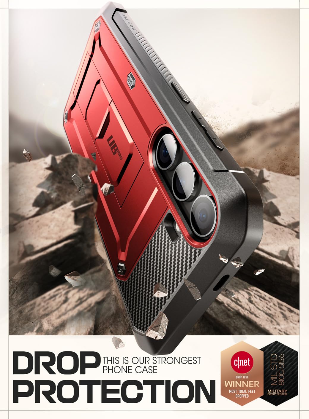 SUPCASE Unicorn Beetle Pro Rugged Case for Samsung Galaxy S24 5G (2024) – Heavy Duty Dual Layer Protection with Built-in Screen Protector, Kickstand & Belt Clip | Shockproof Cover for Outdoor, Work & Travel