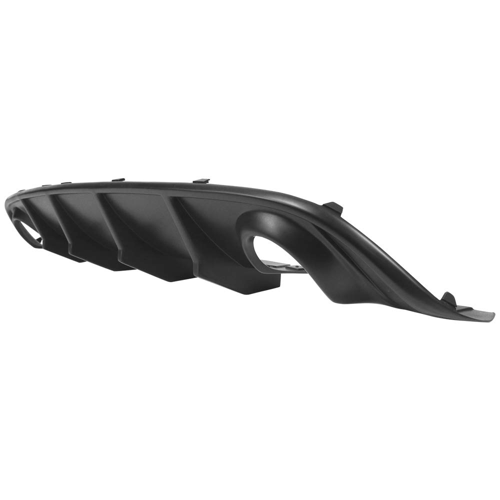 IKON MOTORSPORTS Rear Diffuser & Side Skirts for 2015-2023 Dodge Charger - V2 Style Matte Black Rear Bumper Lip Valance | Aggressive Styling Upgrade for Street & Track Performance