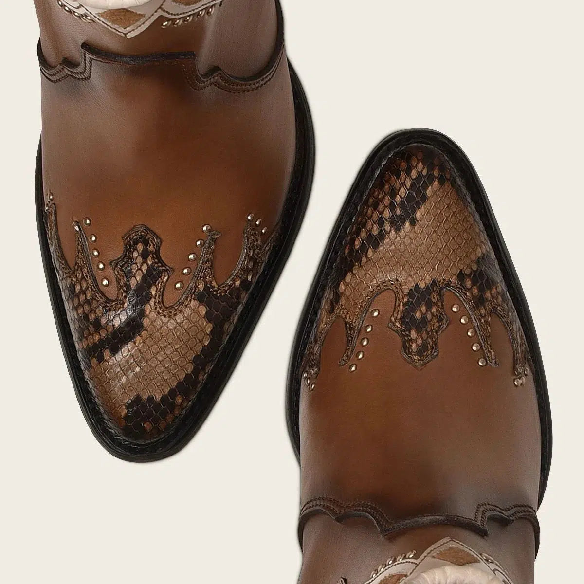 4Q06PH Women's Western Cowgirl Ankle Boots - Genuine Python Skin & Honey Color - Stylish & Comfortable for Country Dancing, Rodeo, and Casual Wear