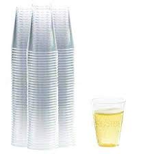 7 oz Clear Plastic Disposable Cups Bulk Pack - 100 Count Crack-Resistant Drinkware for Parties, Picnics & Events | Durable, Economical Beverage Cups for Soda, Juice & Cocktails | BPA-Free Plastic Palace Cups