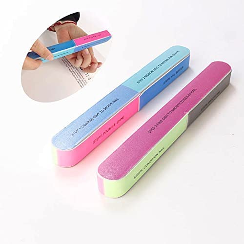 NEWVENT Professional 7-Side Nail Filler Kit for Manicure & Pedicure - Nail Art Sharpener & Grooming Tool (2-Pack) - Perfect for Home Salon, Travel & Professional Nail Care