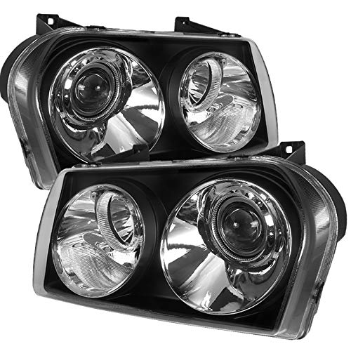 CarPartsInnovate Black Projector Headlights for 2005-2010 Cars - Left & Right Pair - High Performance Driving Lamps for Night Visibility & Style Upgrade