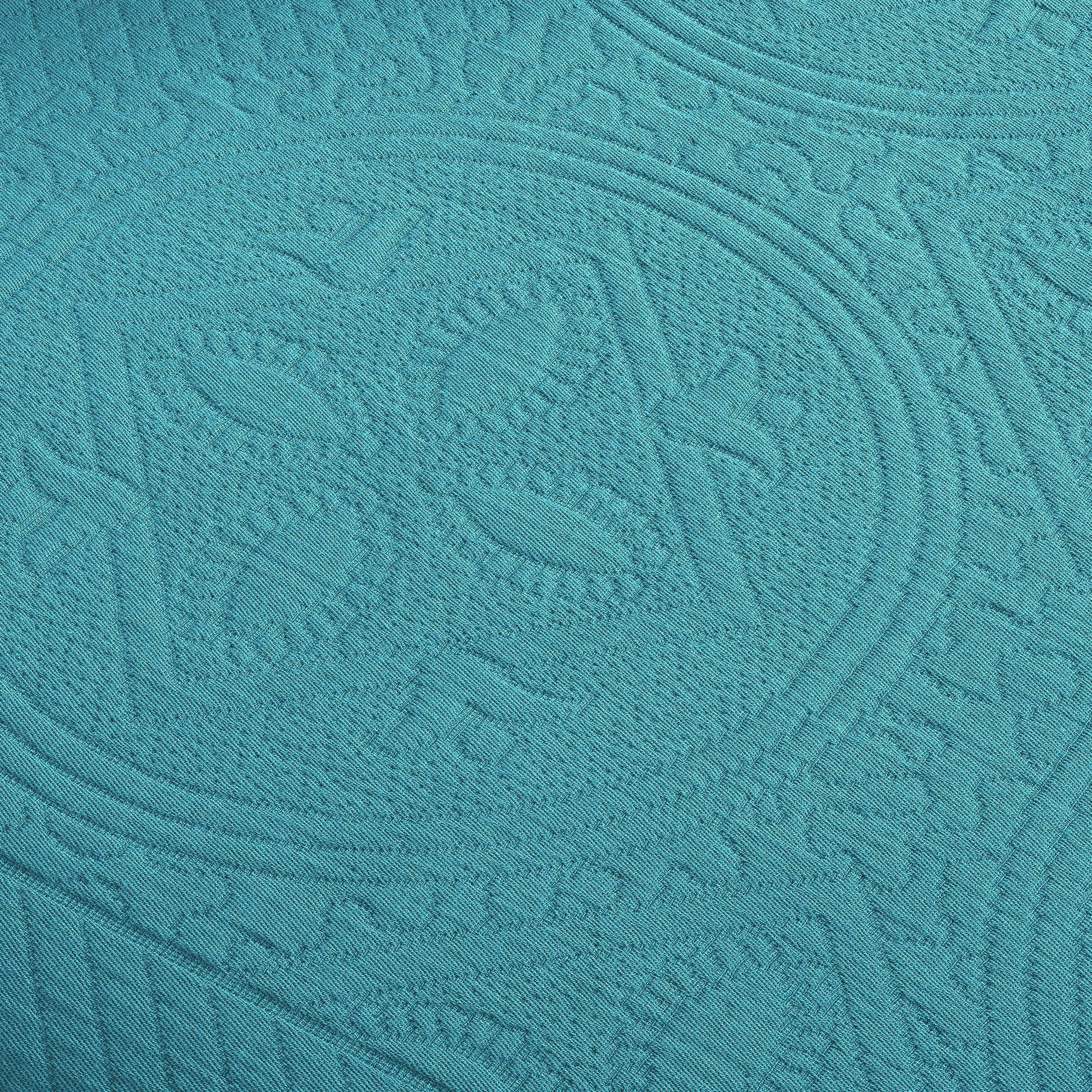 Celtic Circle Jacquard Matelasse Cotton Bedspread Set - Queen Size Luxury Bedding with Intricate Design for Master Bedroom Decor